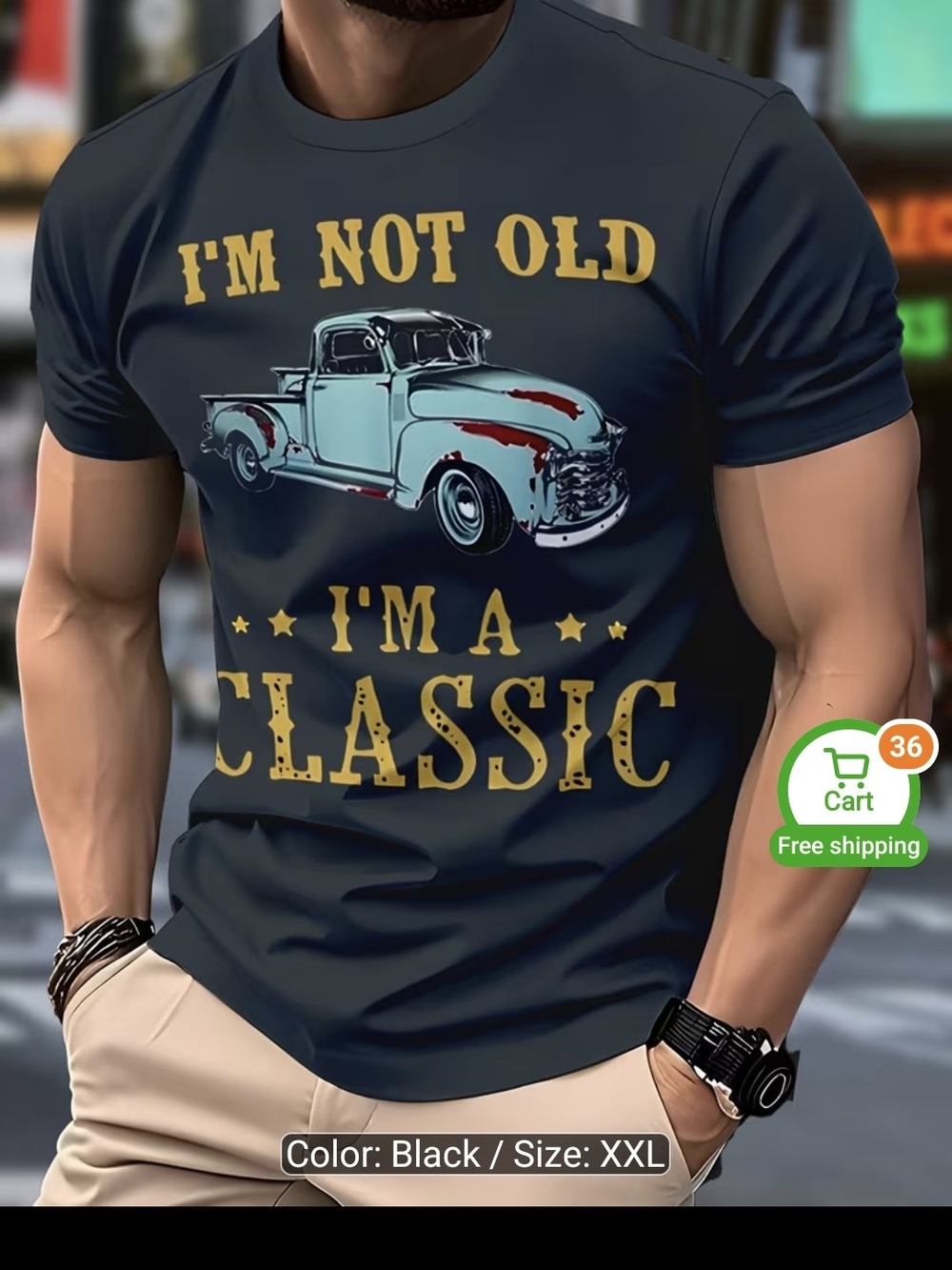 Men's Black 'I'm Not Old I'm A Classic' Graphic Tee